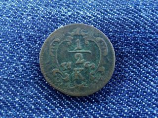 Austria Maria Theresia 0.  5 Kreuzer Coin 1764