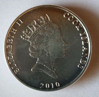 2010 Cook Islands 1 Ounce.  9999 Silver Coin