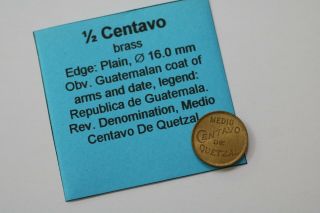 Guatemala 1/2 Centavo Quetzal 1932 Full Bu B18 K2103