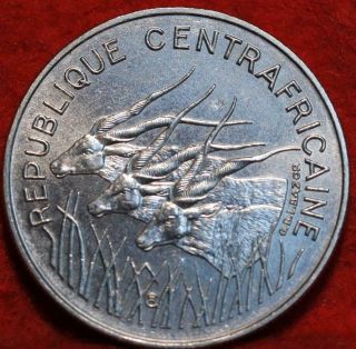 Uncirculated 1971 Central Africa 100 Francs Clad Foreign Coin