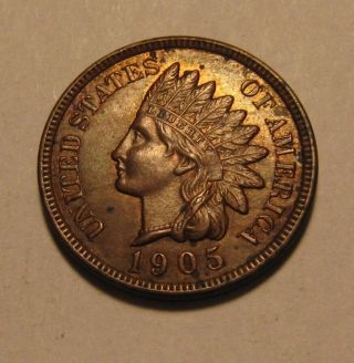 1905 Indian Head Cent Penny - Au,  - 50sa