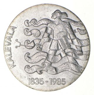 Silver - World Coin - 1985 Finland 50 Markkaa - World Silver Coin 20.  2g 220