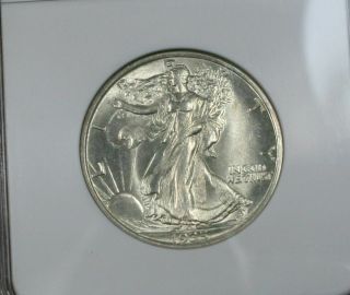 1935 - P Liberty Walking Silver Half Dollar Ngc Ms62 Brilliant Uncirculated