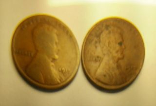 1913 - S & 1913 - D Lincoln Wheat Pennies