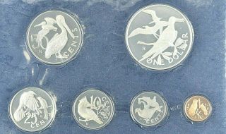1974 6 Coin Proof Coinage Of British Virgin Islands Set Silver Dollar