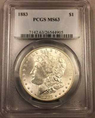1883 - P Morgan Silver Dollar - Ngc Ms 63 - Blast White Luster