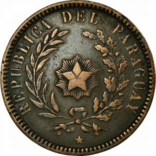 [ 675134] Coin,  Paraguay,  2 Centesimos,  1870,  Vf (30 - 35),  Copper,  Km:3
