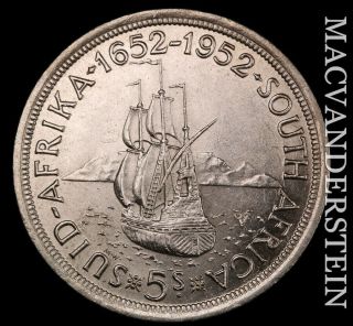South Africa: 1952 Five Shillings - Silver Nr698