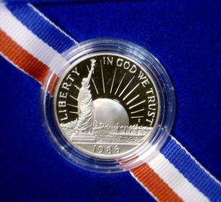 1986s Statue Of Liberty Half Dollar Commemorative Gem Proof Coin Orig Box Nr