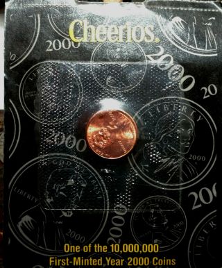 Cheerios Promotion 2000 Lincoln Penny Produced For The Millennium.
