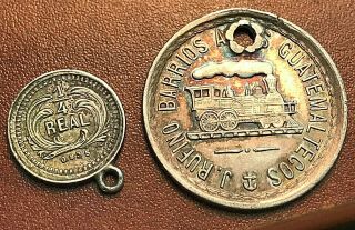 1884 Guatemala Railroad Token,  1/4 Real From Old Estate On Ebay Chn