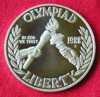 1988 Seoul Olympics proof silver commemorative - box & 4