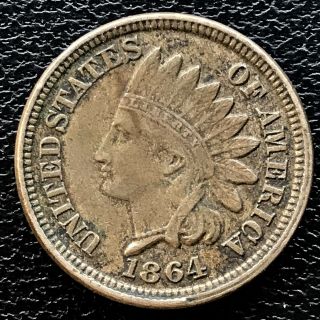 1864 Indian Head Cent Better Grade One Penny Copper Nickel 14110
