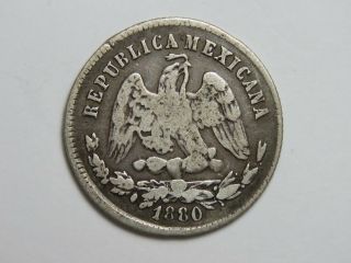 1880 Zs Z Mexico 25 Centavos - Zacatecas