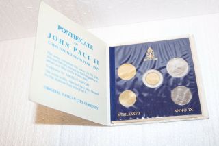 1987 Pope John Paul Ii Potificate Coin Set For The 9th Year Anno Ix Uncirculated