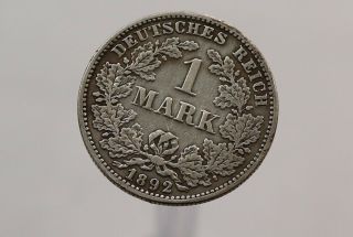 Germany Empire 1 Mark 1892 E Silver Scarce B19 K816