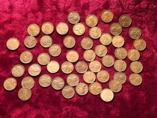 1 Roll Of 1933 P 50,  1 Lincoln Wheat Cent Pennies Vg,  /xf,  Cond.