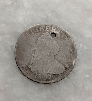1807 Draped Bust Quarter Good Details Holed