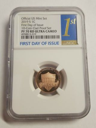 2019 S Lincoln Penny First Day Of Issue From 10 - Coin Clad Set Ngc Pf70 Rd Uc 1st