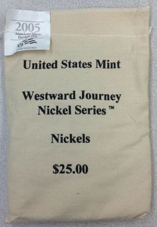 2005 D American Bison/buffalo - Westward Journey Nickel $25 Bag