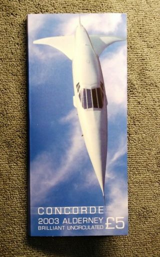 2003 UK Royal Alderney Concorde Last Flight £5 Commemorative Coin 2