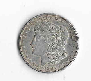 1921 Morgan Silver Dollar (d Mark)