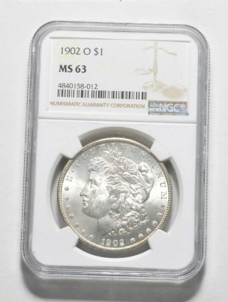 Choice Unc 1902 - O Morgan Silver Dollar - Graded Ngc - Ms - 63 164