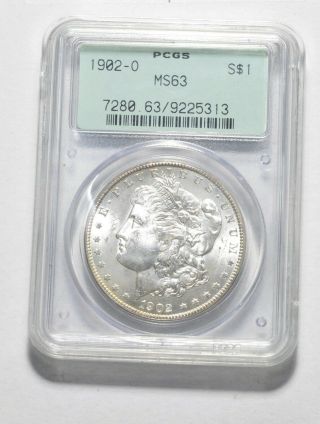 Choice Unc 1902 - O Morgan Silver Dollar - Graded Pcgs - Ms - 63 150