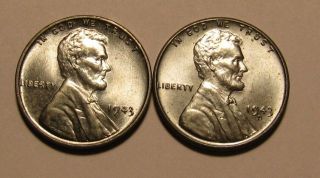 1943 & 1943 D (steel) Lincoln Cent Penny - Mixed Bu - 27fr
