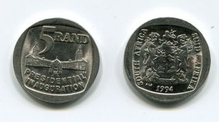 South Africa 1994 R5 Mandela Inauguration Coin Union Buildings Memorabilia