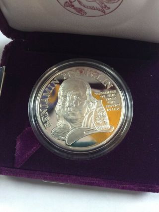 Ben Franklin “Firefighters Silver Medal” With & Case 2
