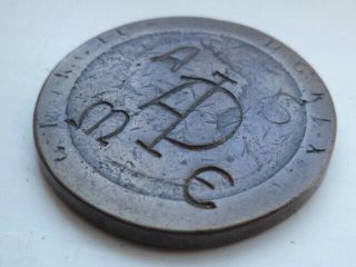 Counterstamped 1797 GIII One Penny Unknown Maker ' s Mark Countermark 2