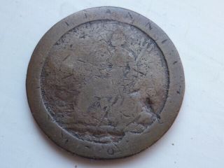 Counterstamped 1797 GIII One Penny Unknown Maker ' s Mark Countermark 3