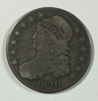 1826 Capped Bust Half Dollar 50c Us Coin