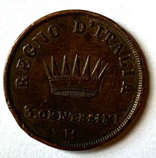 Copper 3 Centesimi - Kingdom Of Napoleon 1810