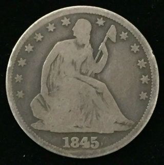 1845 O Orleans Seated Liberty Silver United States Half Dollar 50c Cc114