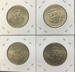 Kennedy Half Dollars - 1971,  1972,  1973,  1974 - P 2