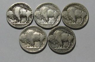(2) 1936 (2) 1936 D 1936 S Buffalo Nickel - Mixed - 112SU 2