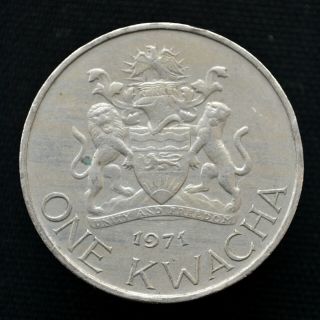 Malawi 1 Kwacha 1971.  Km12.  Africa Coin