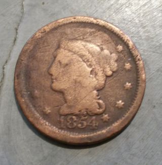1854 U.  S.  Large Cent,  One Cent