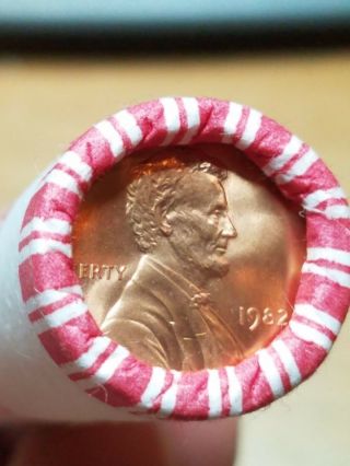 1982 P Lincoln Cent Small Date Zinc Obw Roll Coins Penny