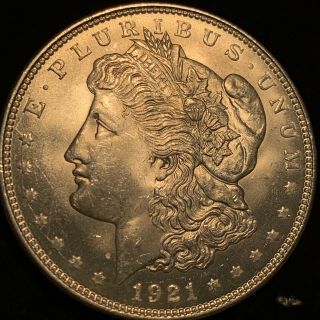 1921 Morgan Silver Dollar Rare Gorgeous Museum Piece 6 Star Spectacular Coin