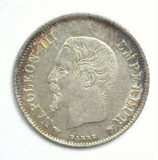 France 1854 - A Silver 20 Centimes Choice Uncirculated