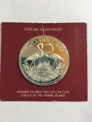 1974 Commonwealth Of The Bahamas $2 Sterling Silver Coin Proof