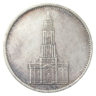 Germany Deutschland 5 Mark Reichsmark Silver Potsdam Church Km 83 F 1934 Xf