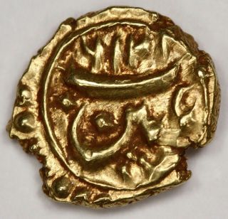 Mysore: Tipu Sultan,  Gold Fanam (0.  38g),  Patan,  Am 1216,  Km - 128
