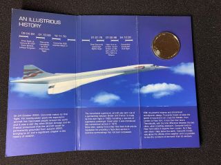 2003 Uk Toyal Aldermy Concorde 5 Pound Commemorative Coin