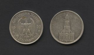Germany - Third Reich - 1935a - 5 Reichsmark -.  900 Silver, .  4016 Oz.  Asw