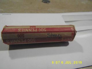 Roll Of 1943 Steel Wheat Pennies - 50 Coins
