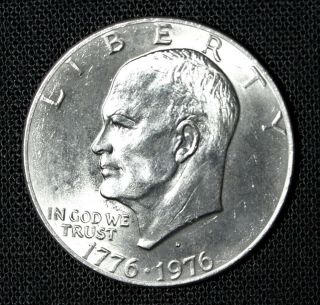 1976 - D Eisenhower Bicentennial 1776 - 1976 Dollar - Circulated